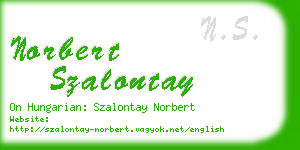 norbert szalontay business card